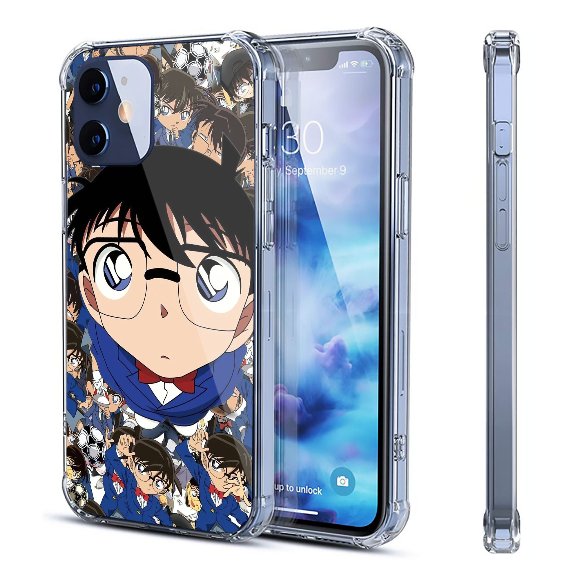 （画像用） 名探偵コナン Detective Conan 【iPhone 12シリーズ対応】透明スマホケース（クリアソフトケース）